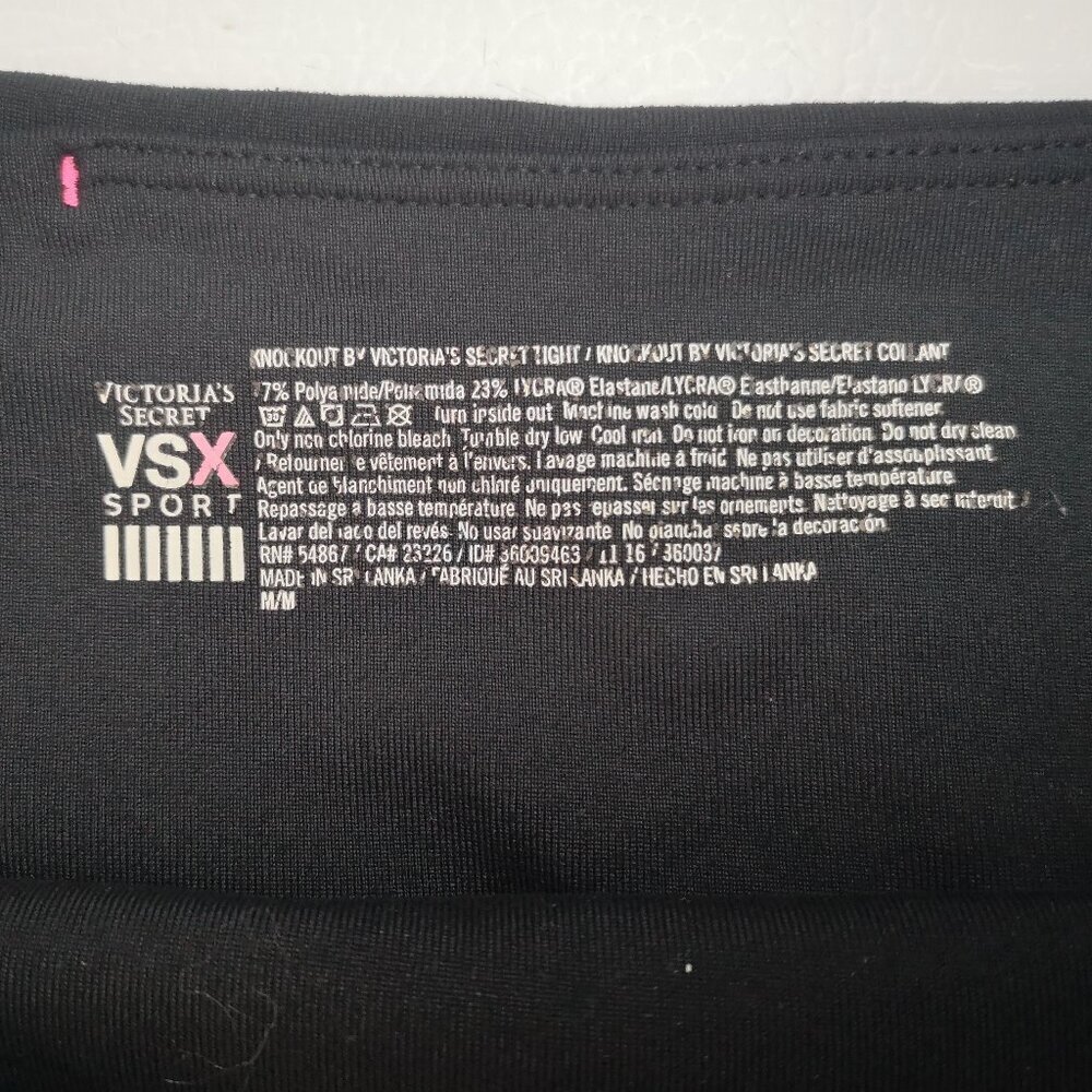 Victoria's Secret Sport Ladies Size Medium Black Full Length Leggings - Picture 3 of 11
